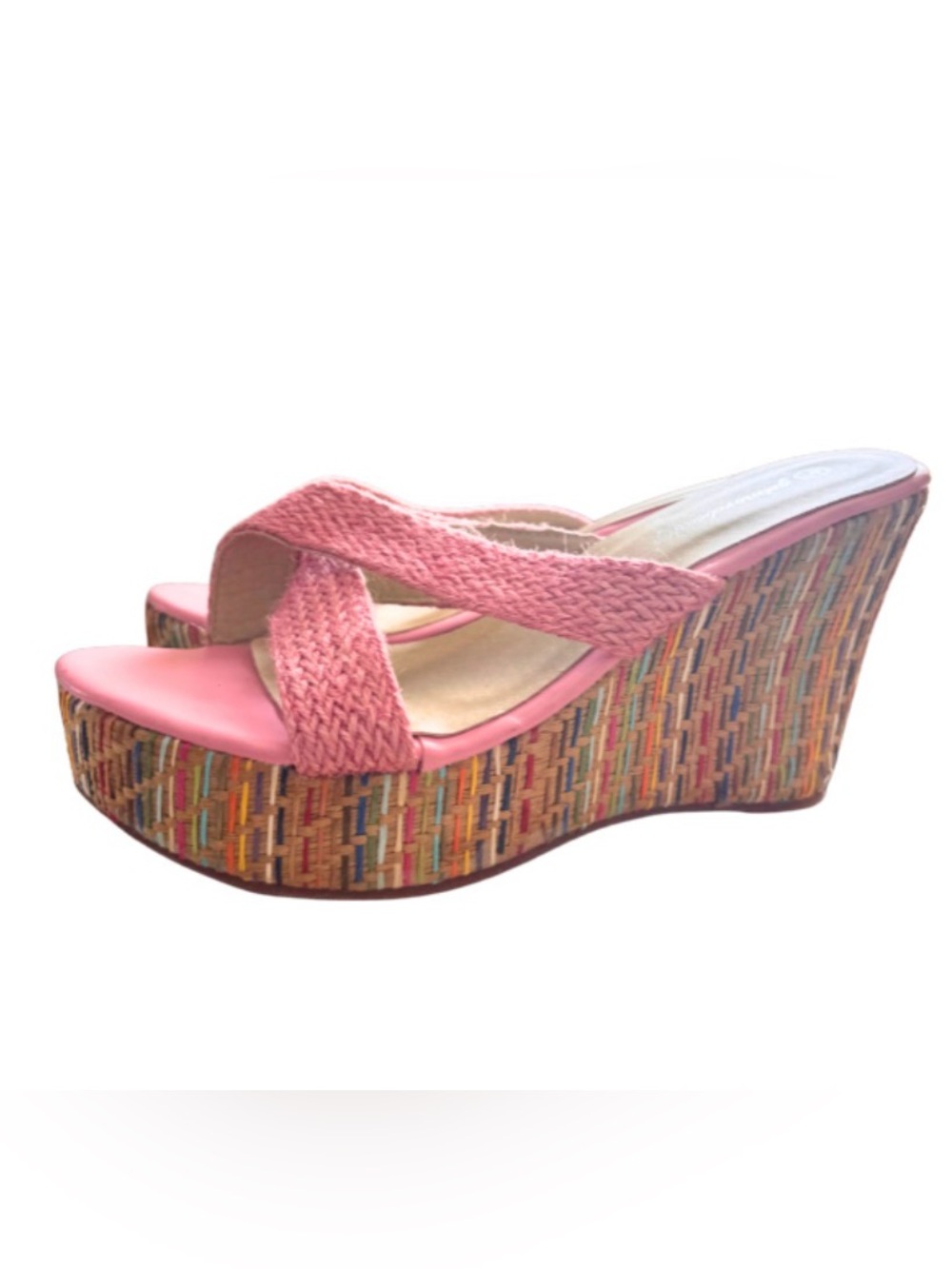 NEW Getmorebeauty size 41 pink wedges